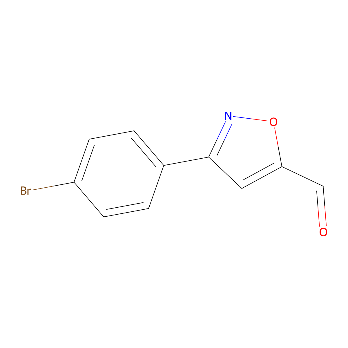 3-(4-Bromophenyl)-1,2-oxazole-5-carbaldehyde molecular structure, CAS 863391-64-4