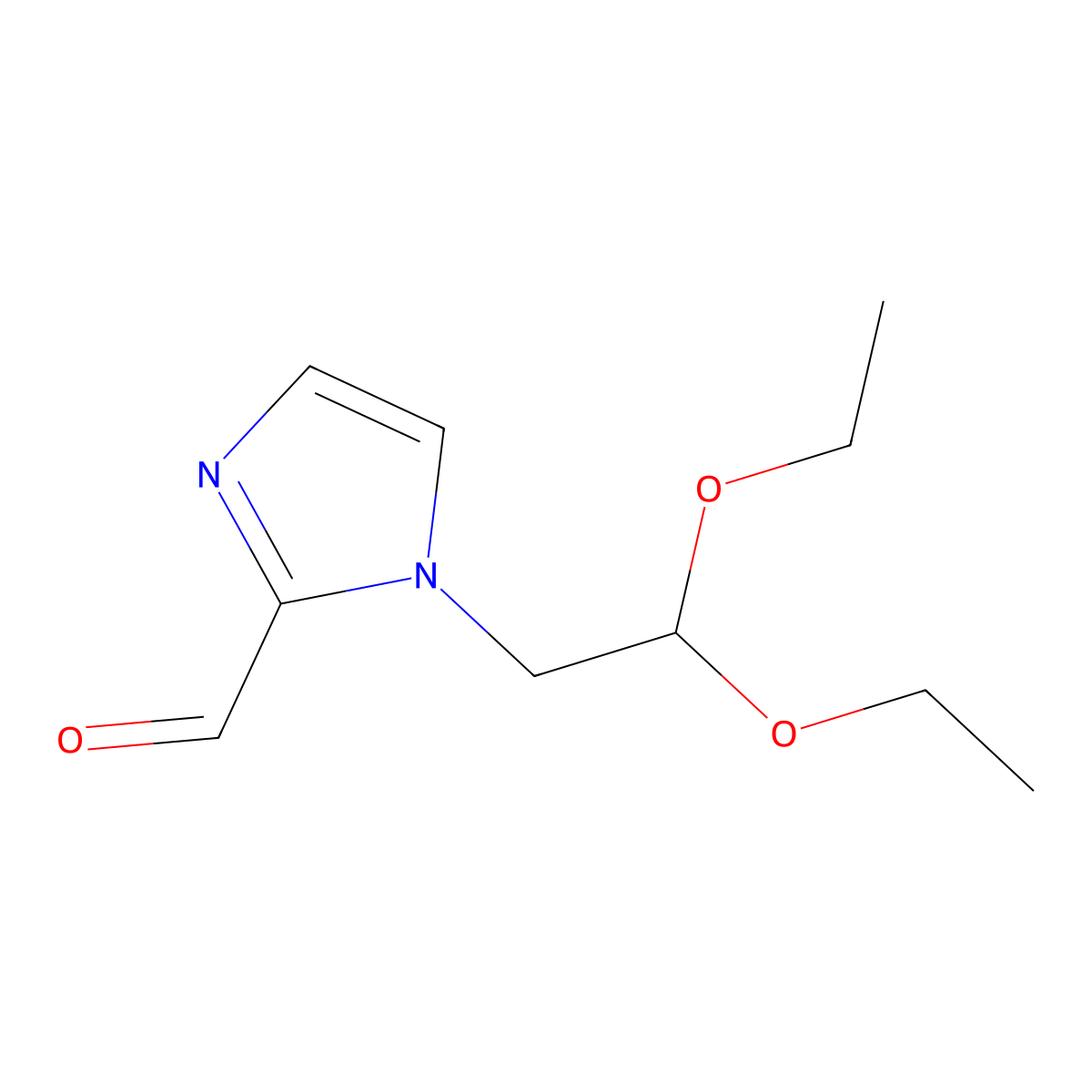 1-(2,2-diethoxyethyl)-1H-imidazole-2-carbaldehyde molecular structure, CAS 863393-98-0
