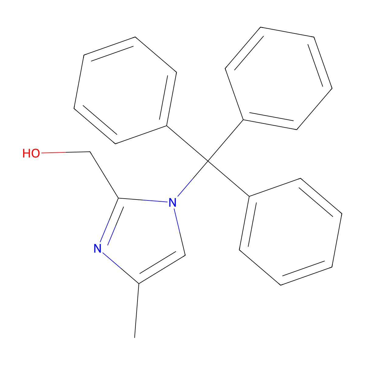 (4-Methyl-1-trityl-1H-imidazol-2-yl)methanol molecular structure, CAS 863399-36-4