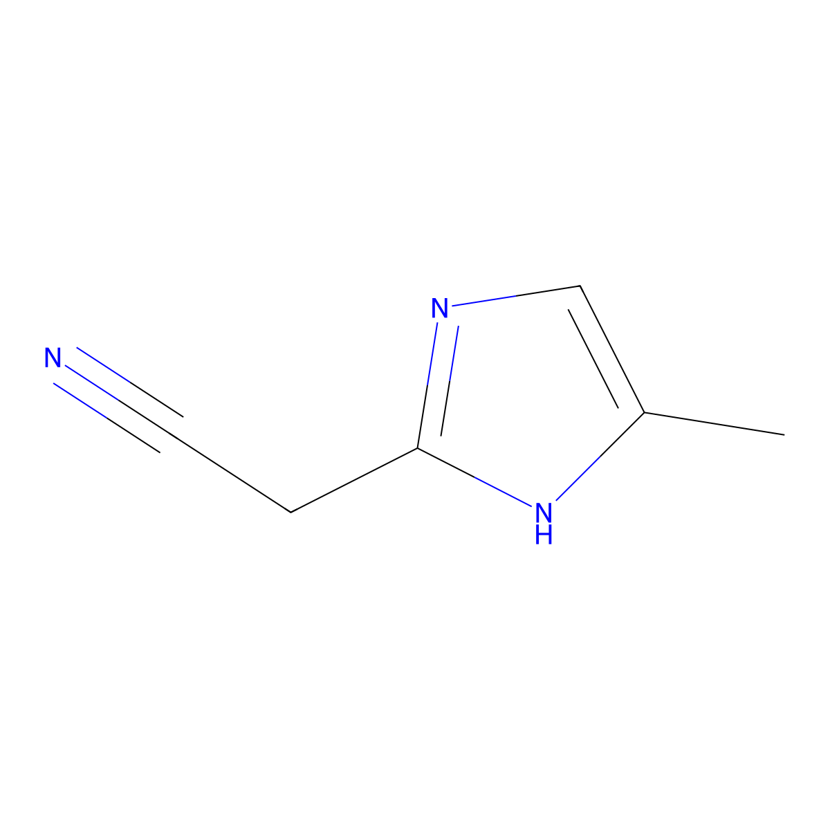 2-(4-methyl-1H-imidazol-2-yl)acetonitrile molecular structure, CAS 863399-39-7