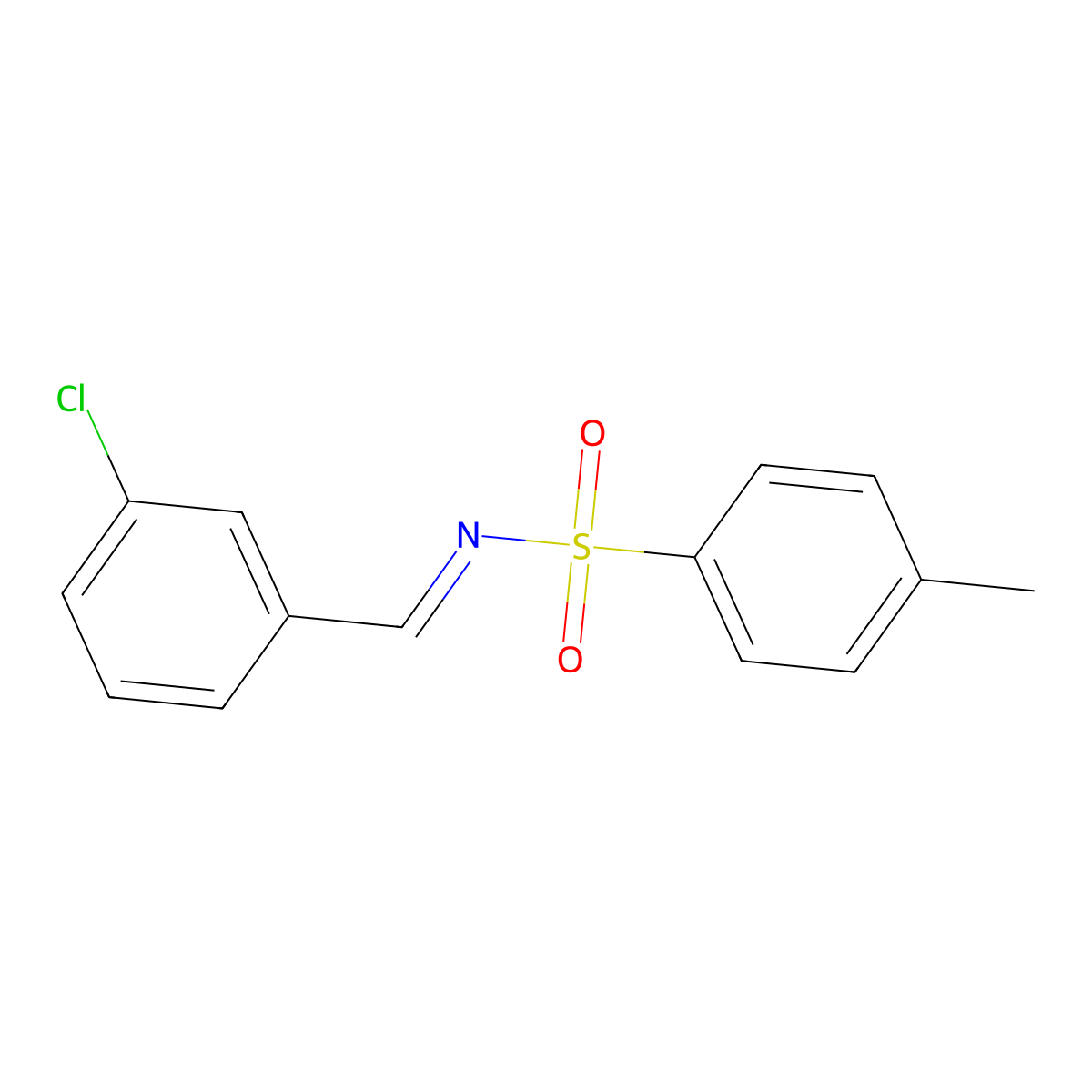 N-(3-Chlorobenzylidene)-4-methylbenzenesulfonamide molecular structure, CAS 863401-19-8