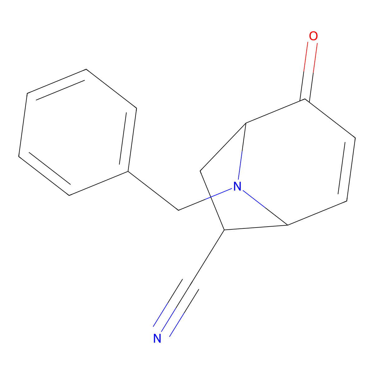 8-Benzyl-2-oxo-8-azabicyclo[3.2.1]oct-3-ene-6-carbonitrile molecular structure, CAS 863408-70-2