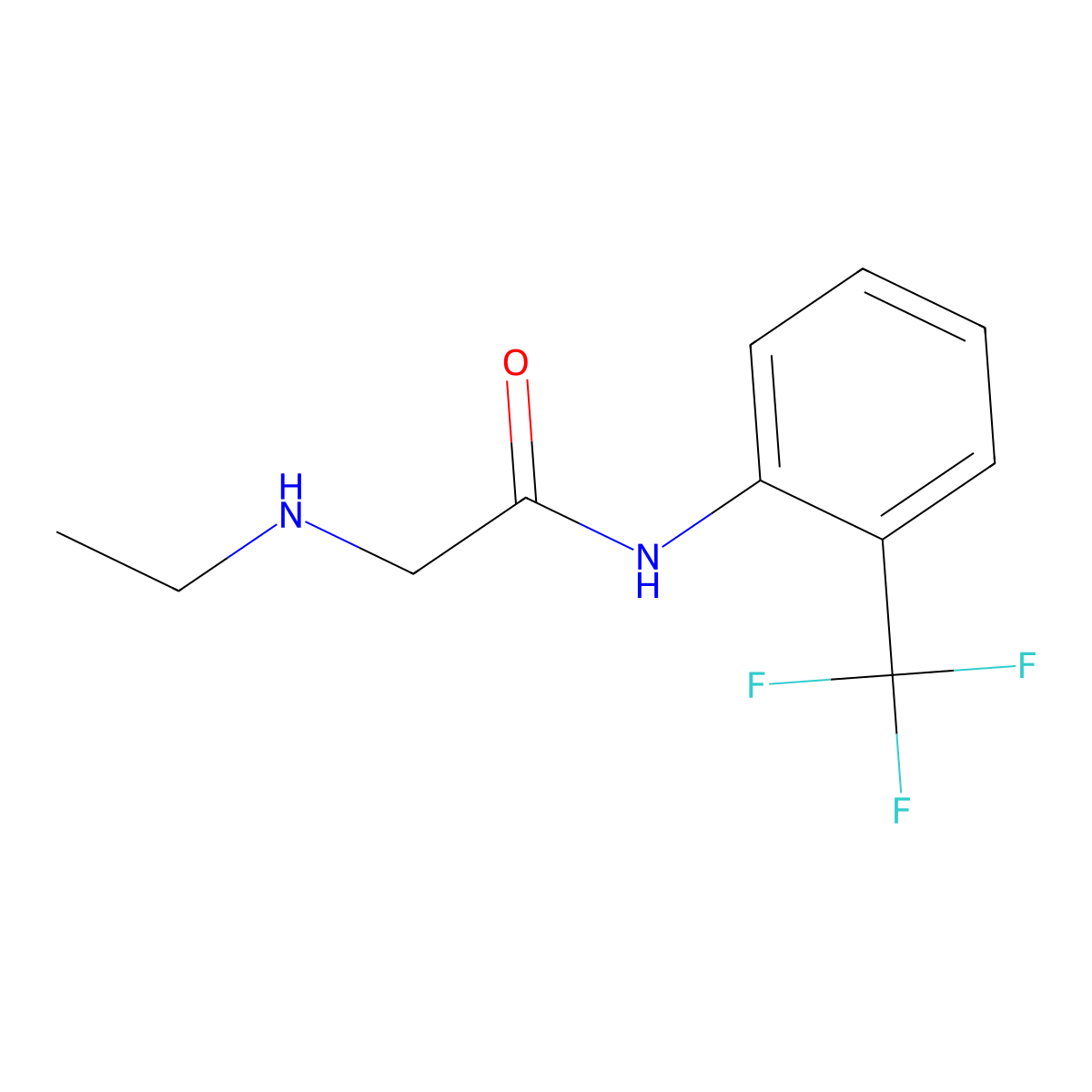 2-(ethylamino)-N-(2-(trifluoromethyl)phenyl)acetamide molecular structure, CAS 863411-08-9