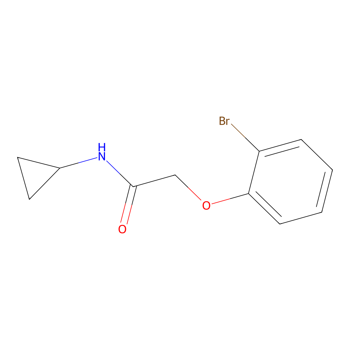 2-(2-bromophenoxy)-N-cyclopropylacetamide molecular structure, CAS 863415-20-7