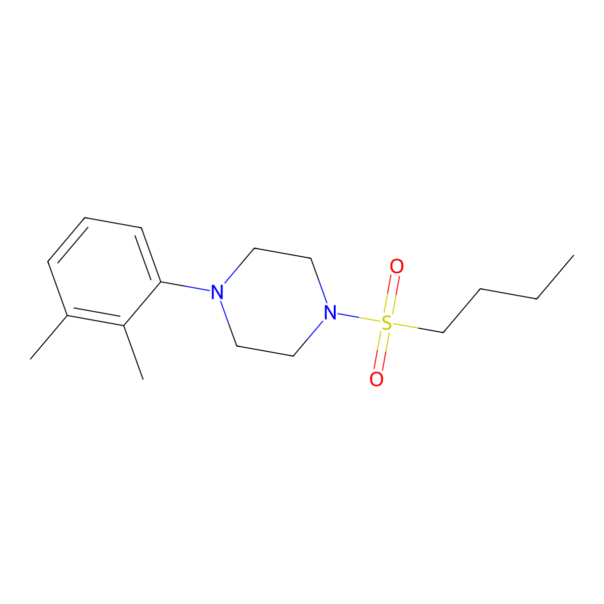 1-Butylsulfonyl-4-(2,3-dimethylphenyl)piperazine molecular structure, CAS 863417-14-5