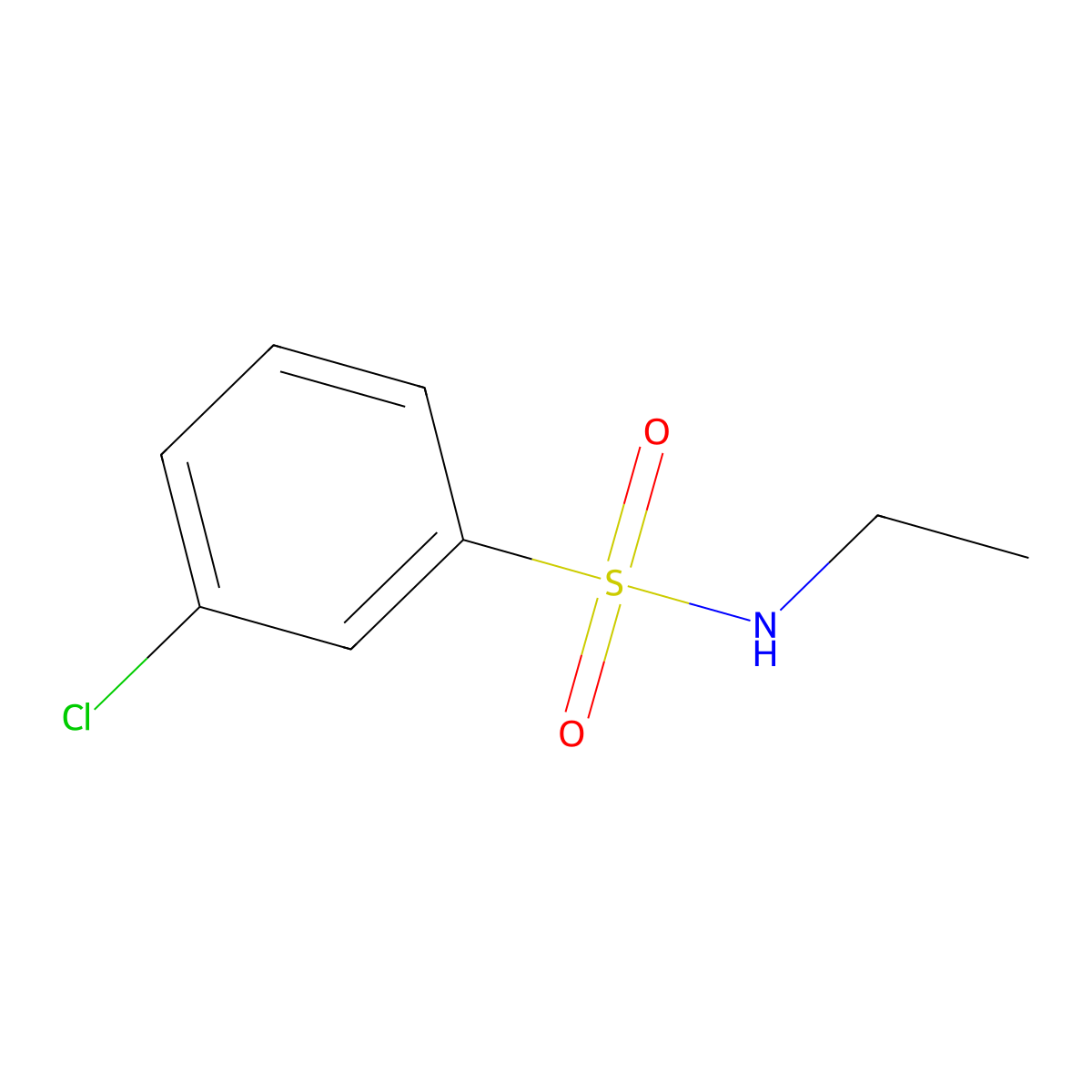 3-chloro-N-ethylbenzene-1-sulfonamide molecular structure, CAS 863417-61-2