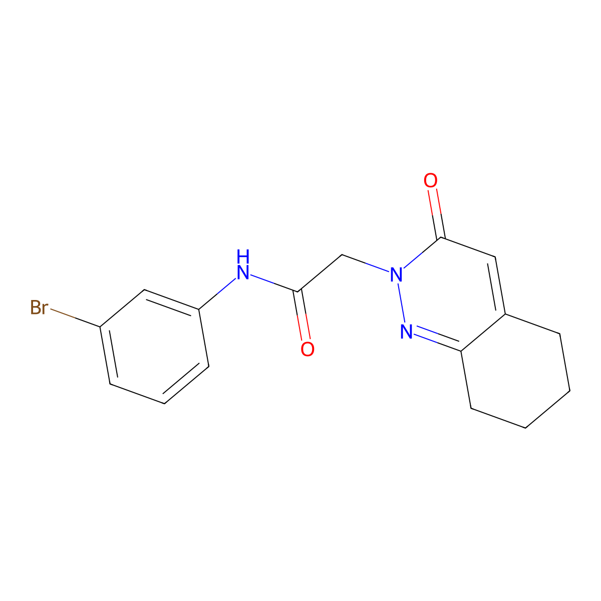 N-(3-bromophenyl)-2-(3-oxo-2,3,5,6,7,8-hexahydrocinnolin-2-yl)acetamide molecular structure, CAS 863420-06-8