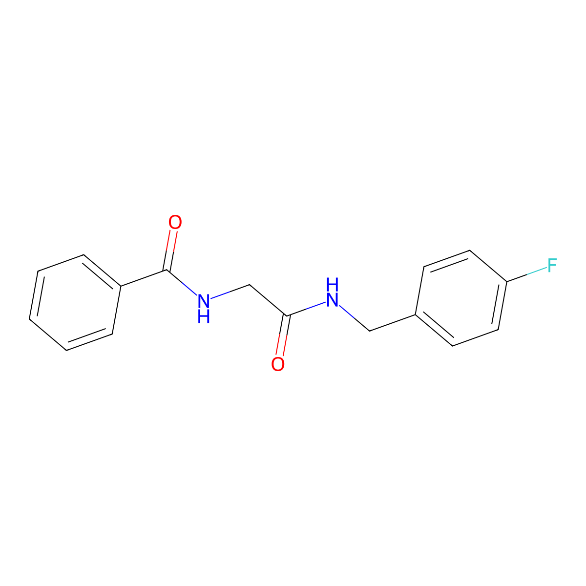 N-{2-[(4-fluorobenzyl)amino]-2-oxoethyl}benzamide molecular structure, CAS 863420-86-4