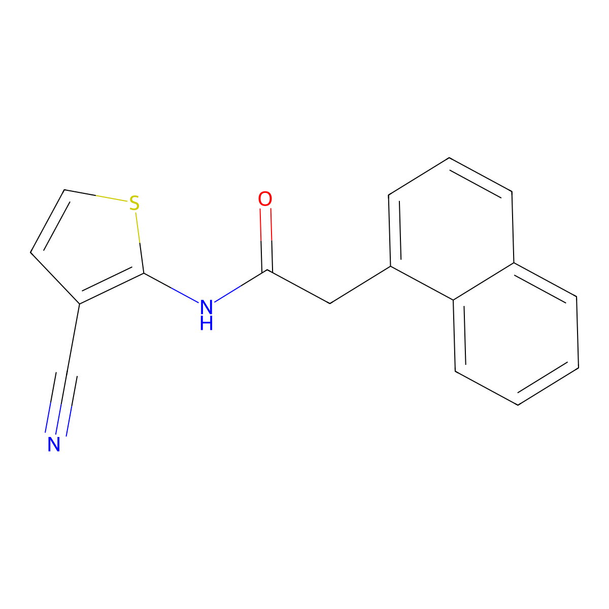 N-(3-cyanothiophen-2-yl)-2-(naphthalen-1-yl)acetamide molecular structure, CAS 863421-80-1