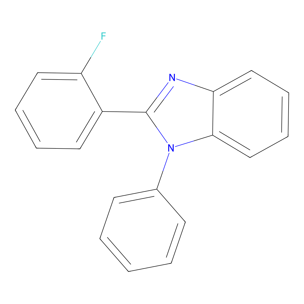 2-(2-Fluorophenyl)-1-phenyl-1H-benzo[d]imidazole molecular structure, CAS 863422-98-4