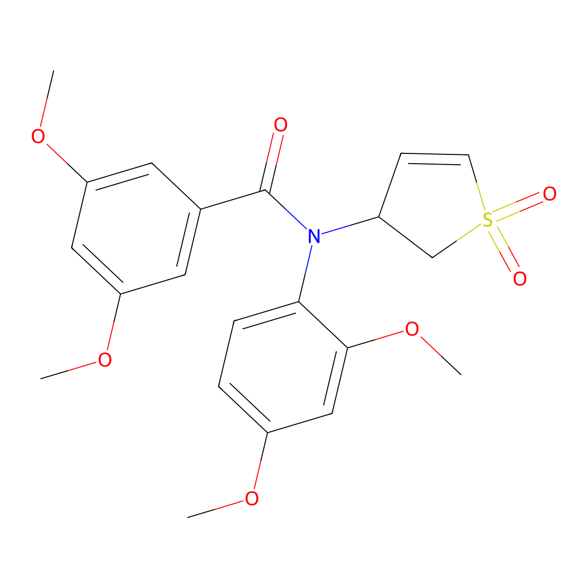 N-(2,4-dimethoxyphenyl)-N-(1,1-dioxido-2,3-dihydrothiophen-3-yl)-3,5-dimethoxybenzamide molecular structure, CAS 863443-79-2