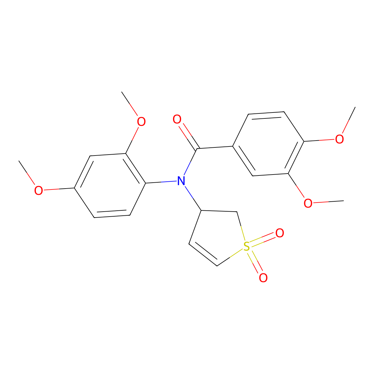 N-(2,4-dimethoxyphenyl)-N-(1,1-dioxido-2,3-dihydrothiophen-3-yl)-3,4-dimethoxybenzamide molecular structure, CAS 863443-83-8