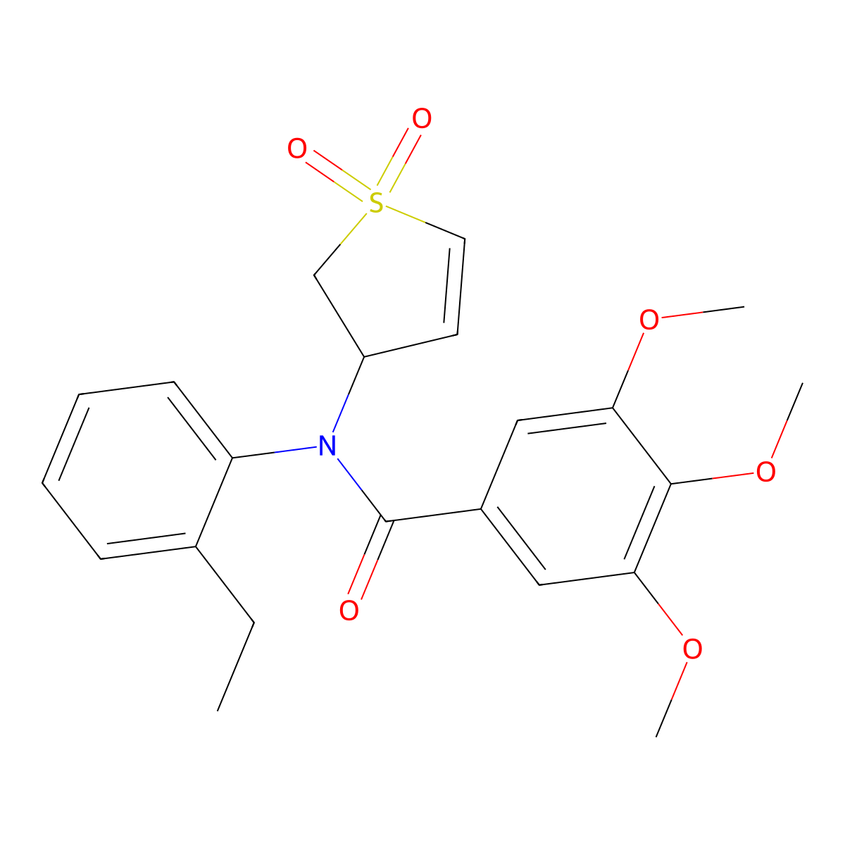 N-(1,1-dioxido-2,3-dihydrothiophen-3-yl)-N-(2-ethylphenyl)-3,4,5-trimethoxybenzamide molecular structure, CAS 863444-13-7