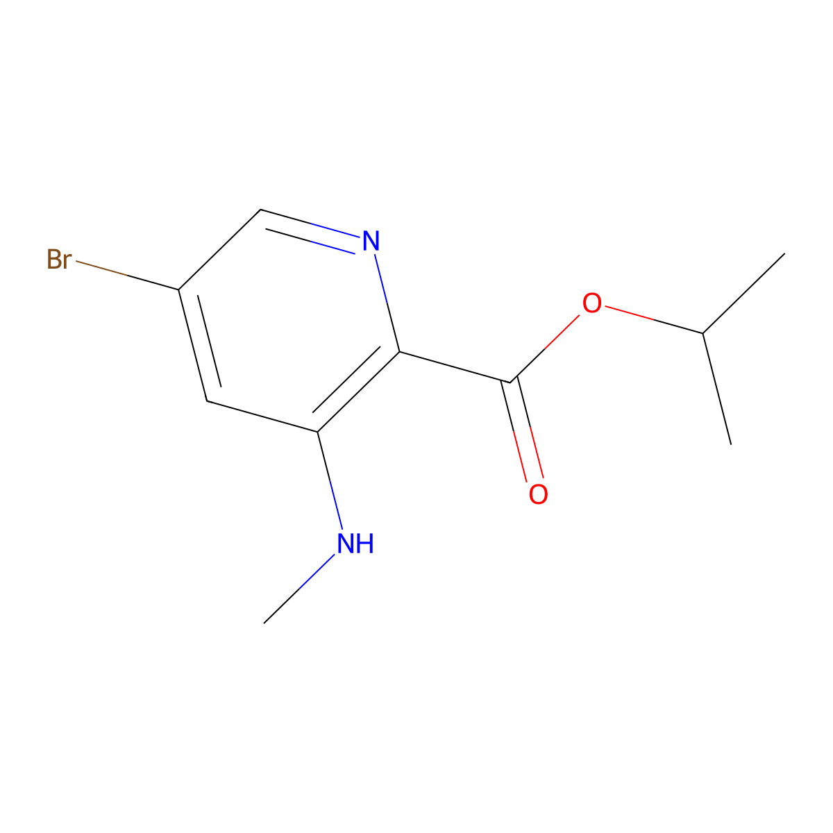 Isopropyl 5-bromo-3-(methylamino)picolinate molecular structure, CAS 863444-57-9