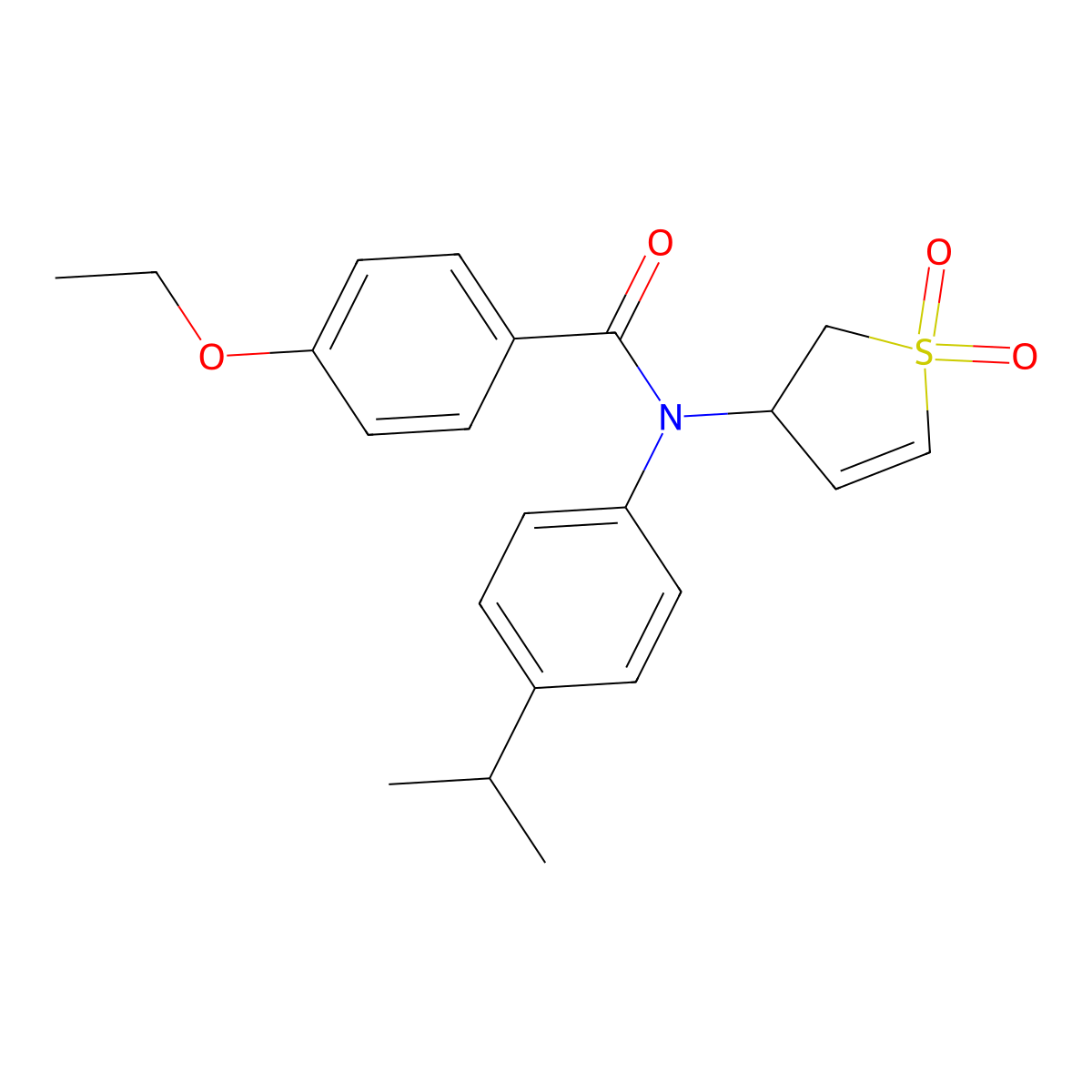 N-(1,1-dioxido-2,3-dihydrothien-3-yl)-4-ethoxy-N-(4-isopropylphenyl)benzamide molecular structure, CAS 863445-03-8