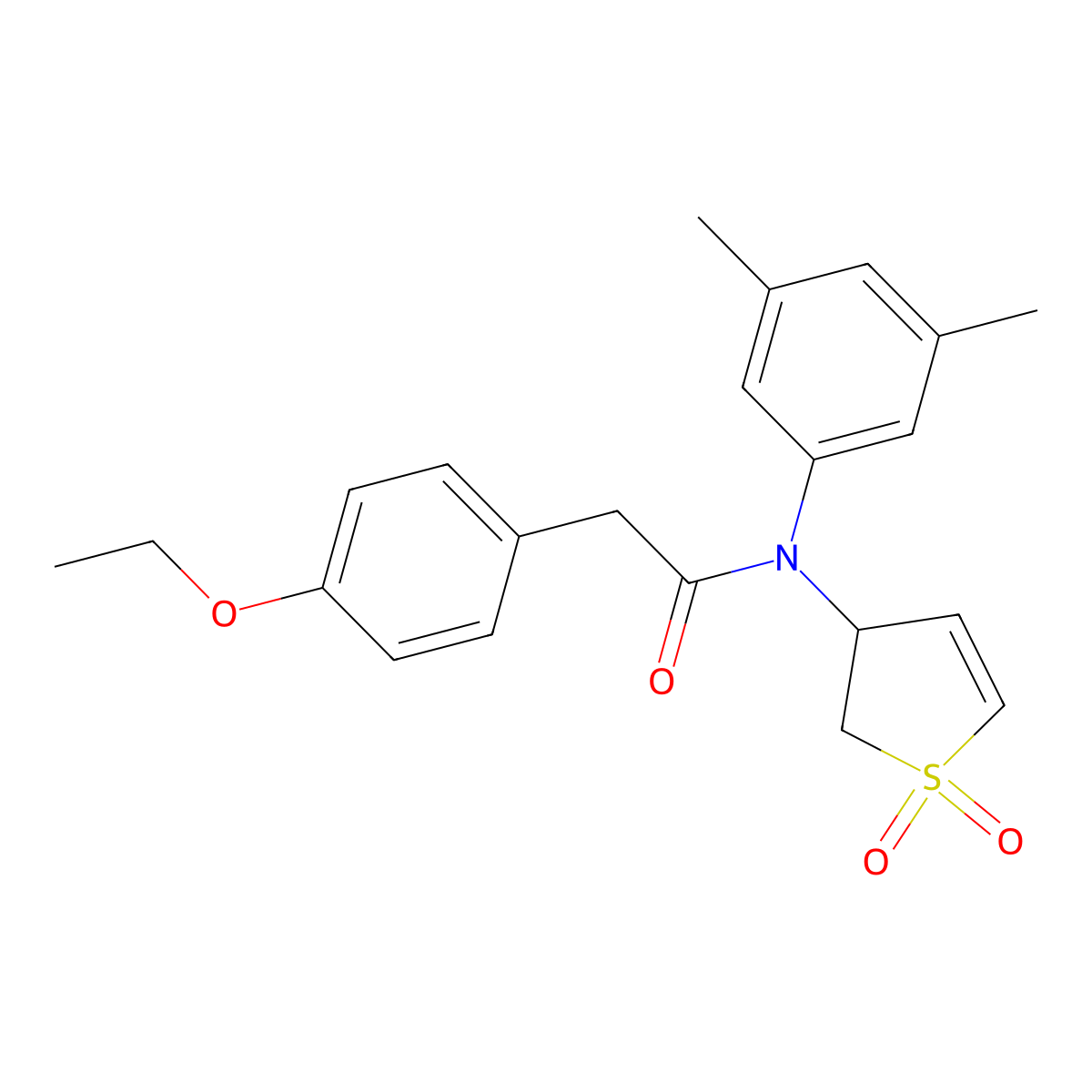 N-(3,5-dimethylphenyl)-N-(1,1-dioxido-2,3-dihydrothiophen-3-yl)-2-(4-ethoxyphenyl)acetamide molecular structure, CAS 863445-75-4
