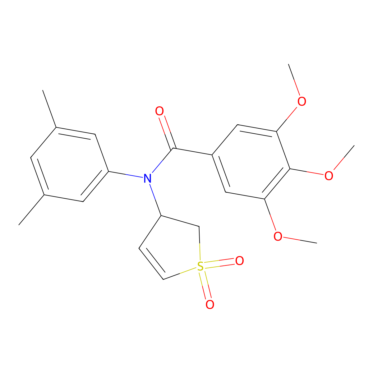 N-(3,5-dimethylphenyl)-N-(1,1-dioxido-2,3-dihydrothien-3-yl)-3,4,5-trimethoxybenzamide molecular structure, CAS 863446-12-2
