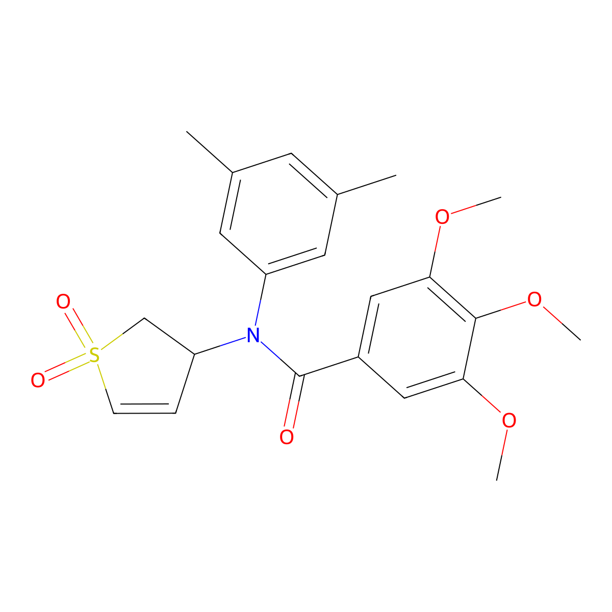 N-(3,5-dimethylphenyl)-N-(1,1-dioxido-2,3-dihydrothien-3-yl)-3,4,5-trimethoxybenzamide molecular structure, CAS 863446-12-2