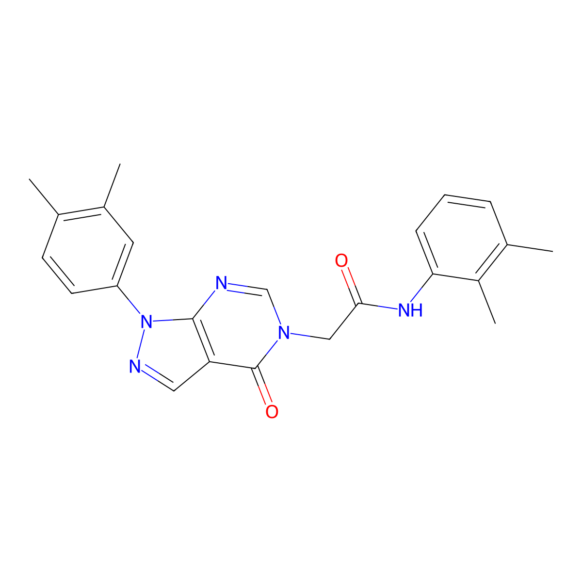 N-(2,3-dimethylphenyl)-2-[1-(3,4-dimethylphenyl)-4-oxopyrazolo[3,4-d]pyrimidin-5-yl]acetamide molecular structure, CAS 863447-01-2