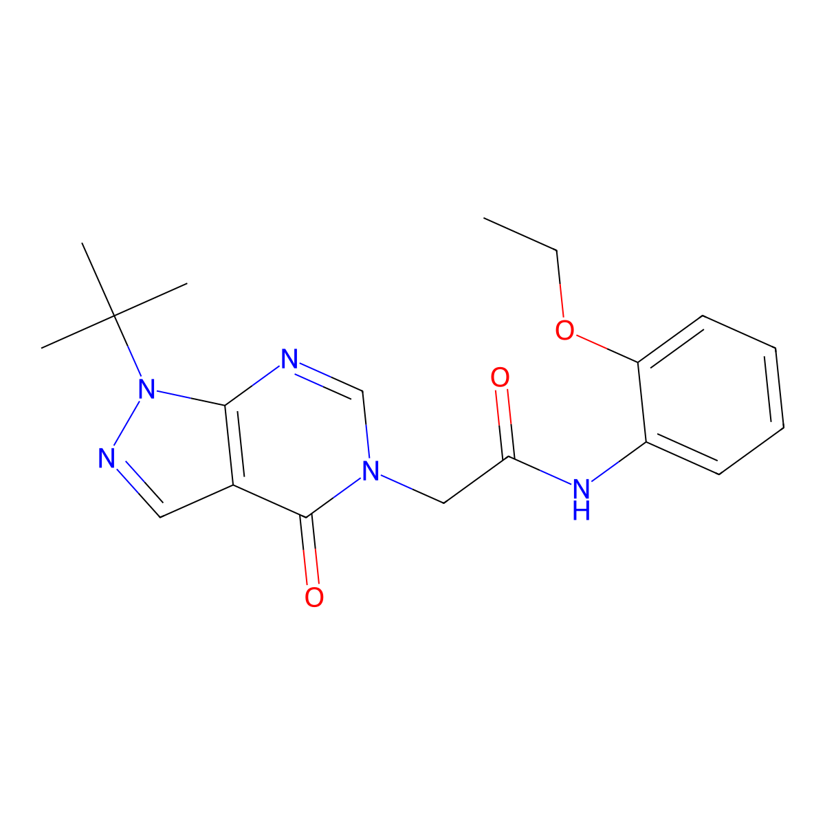 2-(1-tert-butyl-4-oxopyrazolo[3,4-d]pyrimidin-5-yl)-N-(2-ethoxyphenyl)acetamide molecular structure, CAS 863447-86-3