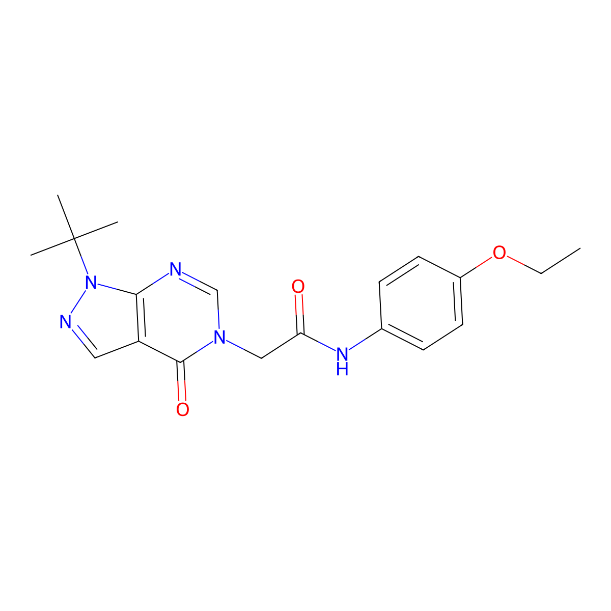 2-(1-(tert-butyl)-4-oxo-1H-pyrazolo[3,4-d]pyrimidin-5(4H)-yl)-N-(4-ethoxyphenyl)acetamide molecular structure, CAS 863447-87-4