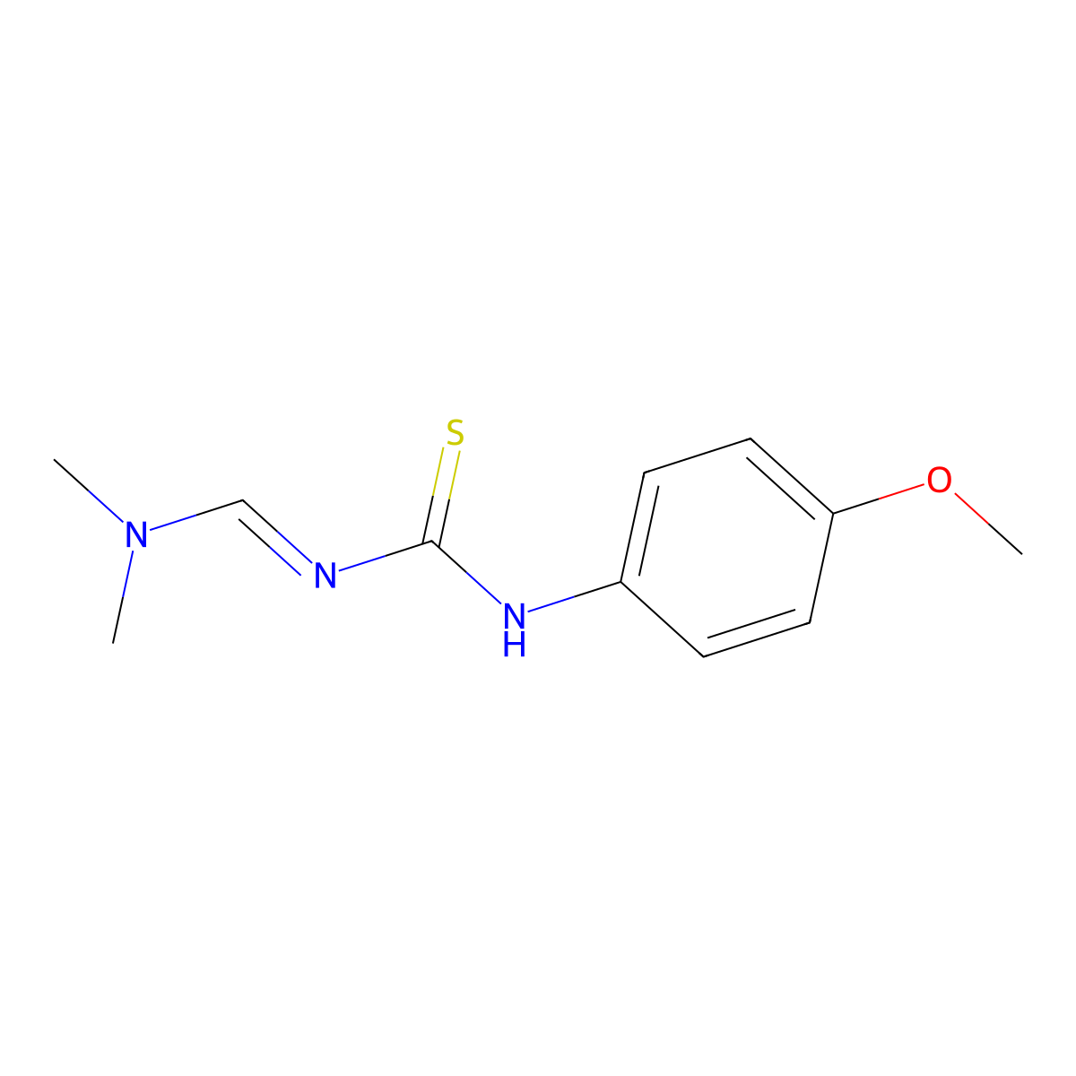 N-[(dimethylamino)methylene]-N'-(4-methoxyphenyl)thiourea molecular structure, CAS 86345-63-3