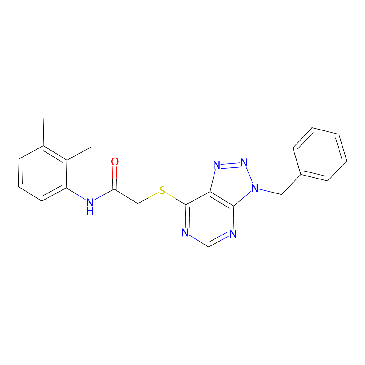 2-(3-benzyltriazolo[4,5-d]pyrimidin-7-yl)sulfanyl-N-(2,3-dimethylphenyl)acetamide molecular structure, CAS 863452-73-7