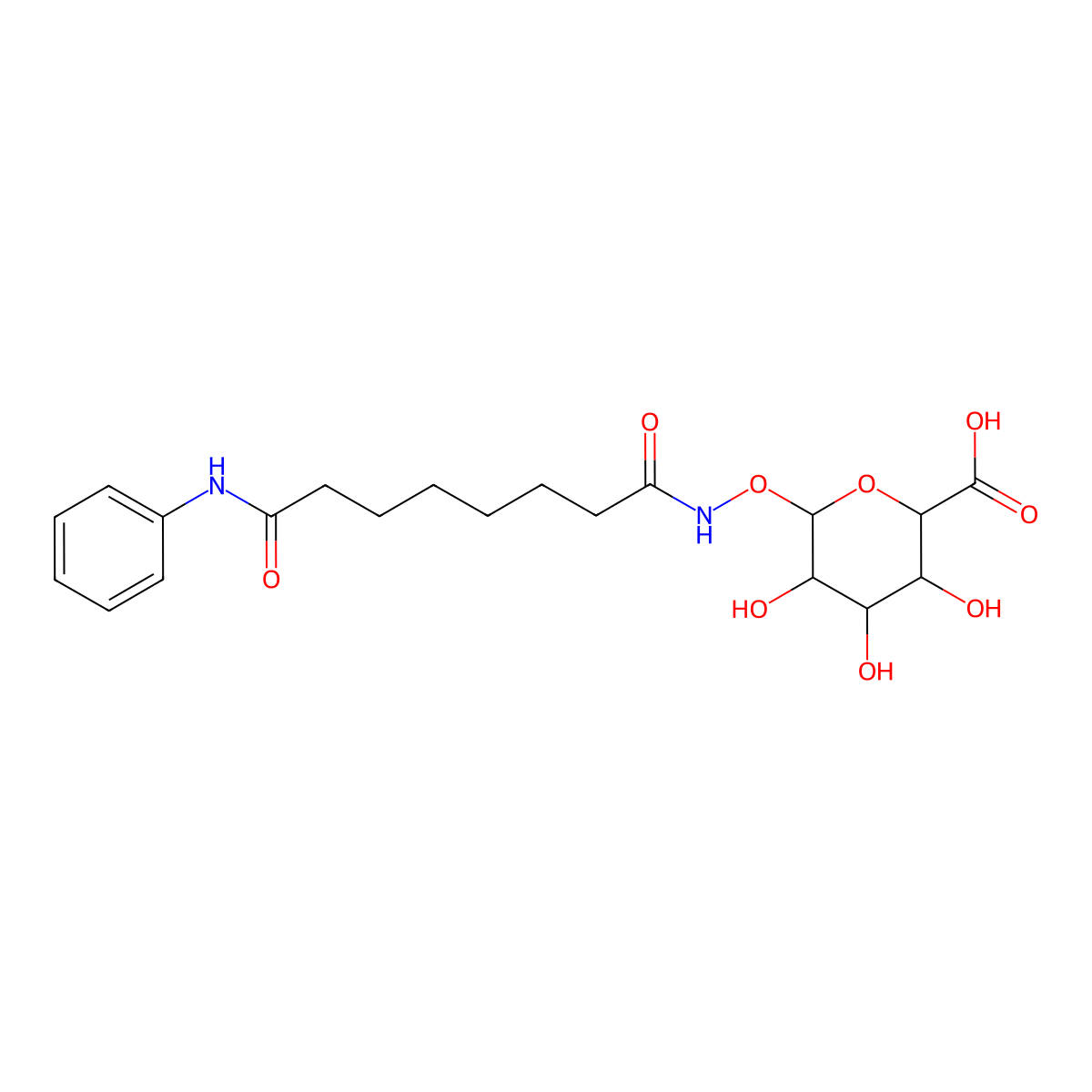 Vorinostat-o-glucuronide molecular structure, CAS 863456-50-2