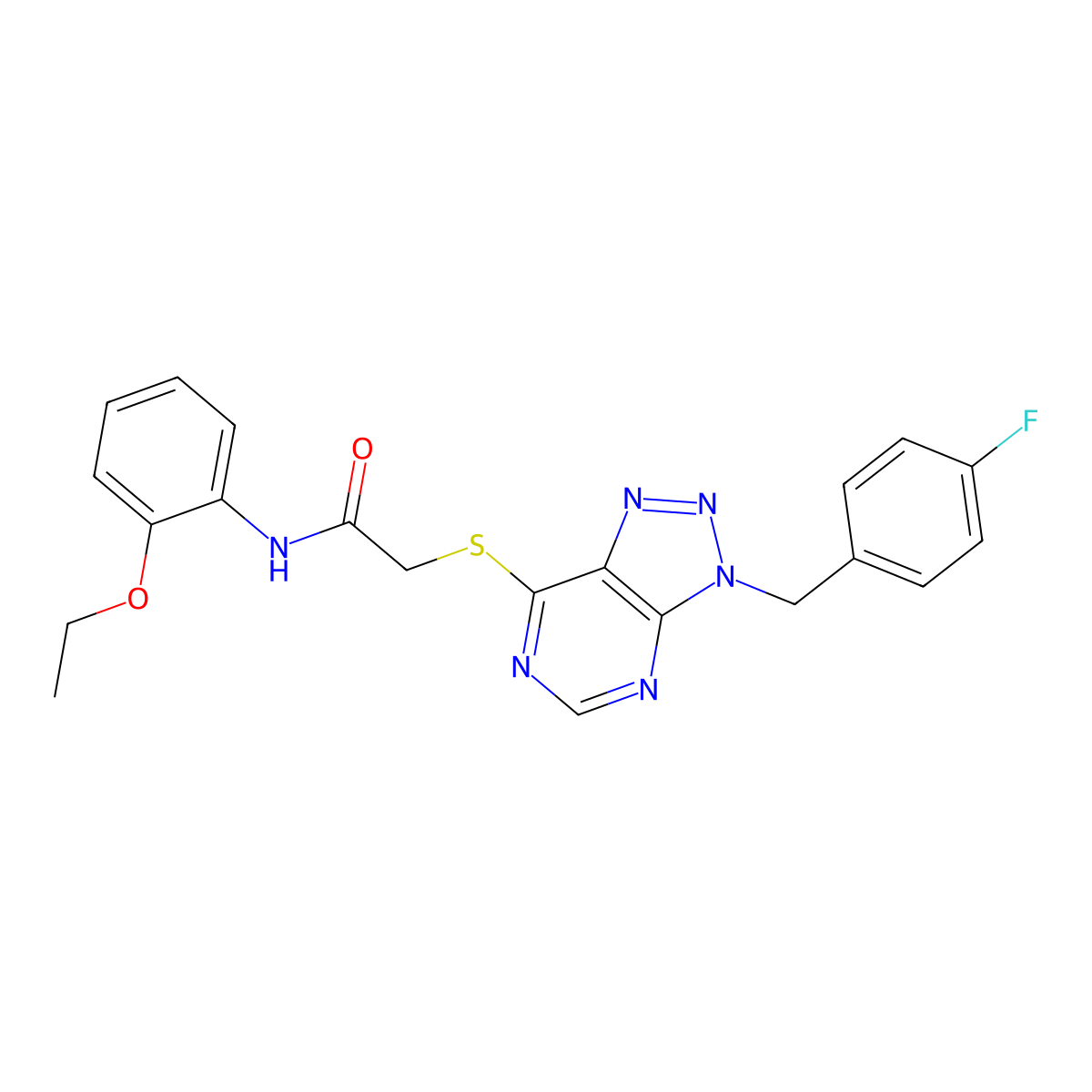N-(2-ethoxyphenyl)-2-((3-(4-fluorobenzyl)-3H-[1,2,3]triazolo[4,5-d]pyrimidin-7-yl)thio)acetamide molecular structure, CAS 863457-79-8