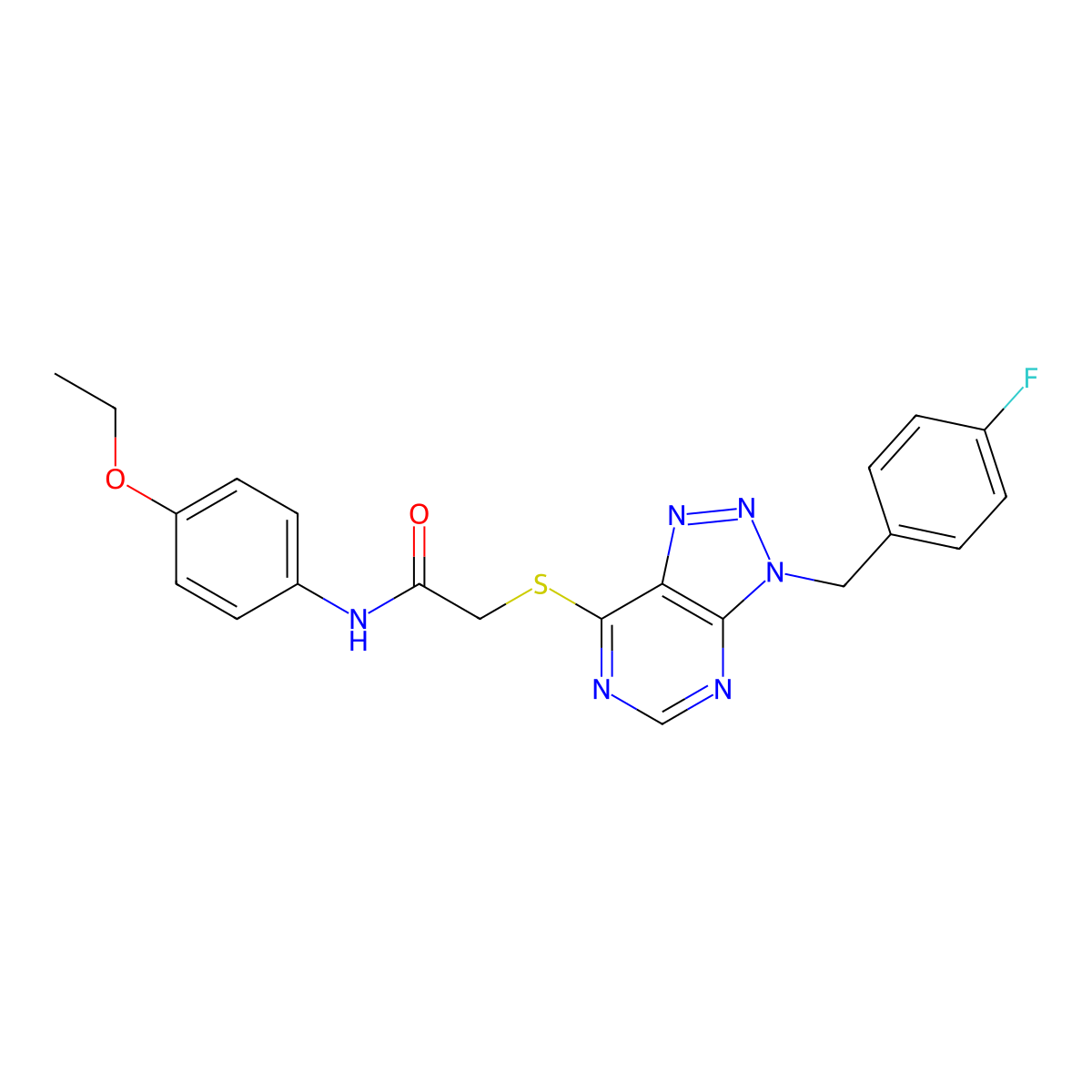 N-(4-ethoxyphenyl)-2-((3-(4-fluorobenzyl)-3H-[1,2,3]triazolo[4,5-d]pyrimidin-7-yl)thio)acetamide molecular structure, CAS 863457-80-1