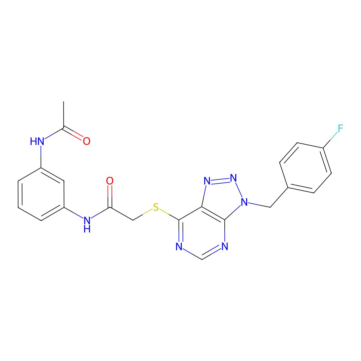 N-(3-acetamidophenyl)-2-((3-(4-fluorobenzyl)-3H-[1,2,3]triazolo[4,5-d]pyrimidin-7-yl)thio)acetamide molecular structure, CAS 863457-94-7