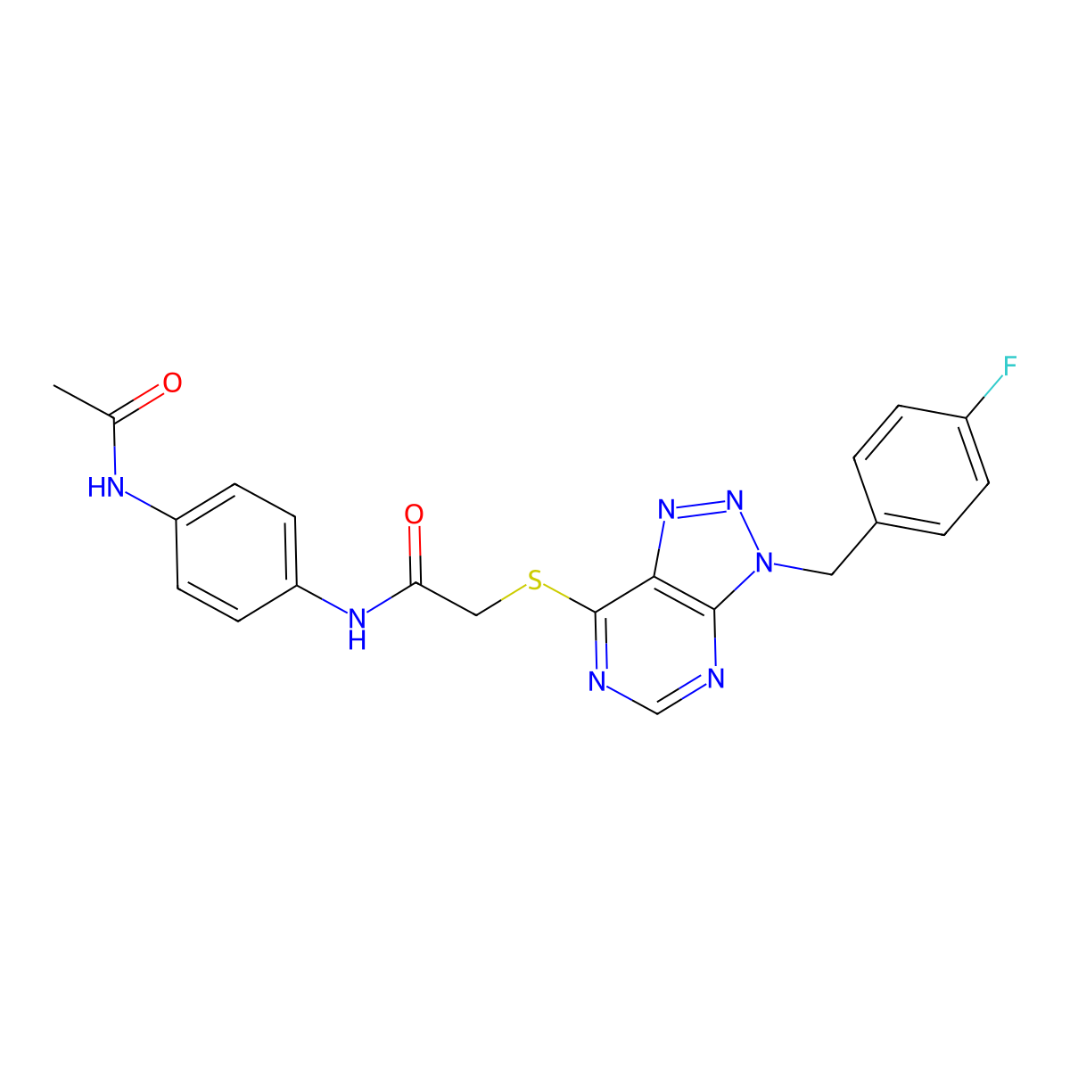 N-(4-acetamidophenyl)-2-((3-(4-fluorobenzyl)-3H-[1,2,3]triazolo[4,5-d]pyrimidin-7-yl)thio)acetamide molecular structure, CAS 863457-95-8