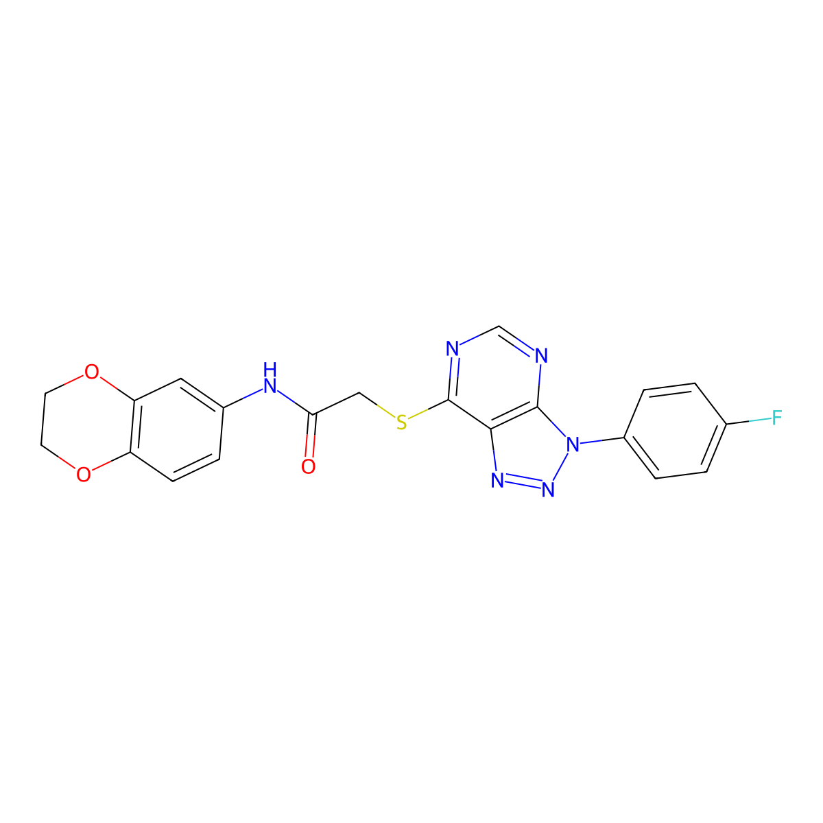 N-(2,3-dihydro-1,4-benzodioxin-6-yl)-2-{[3-(4-fluorophenyl)-3H-[1,2,3]triazolo[4,5-d]pyrimidin-7-yl]sulfanyl}acetamide molecular structure, CAS 863460-14-4