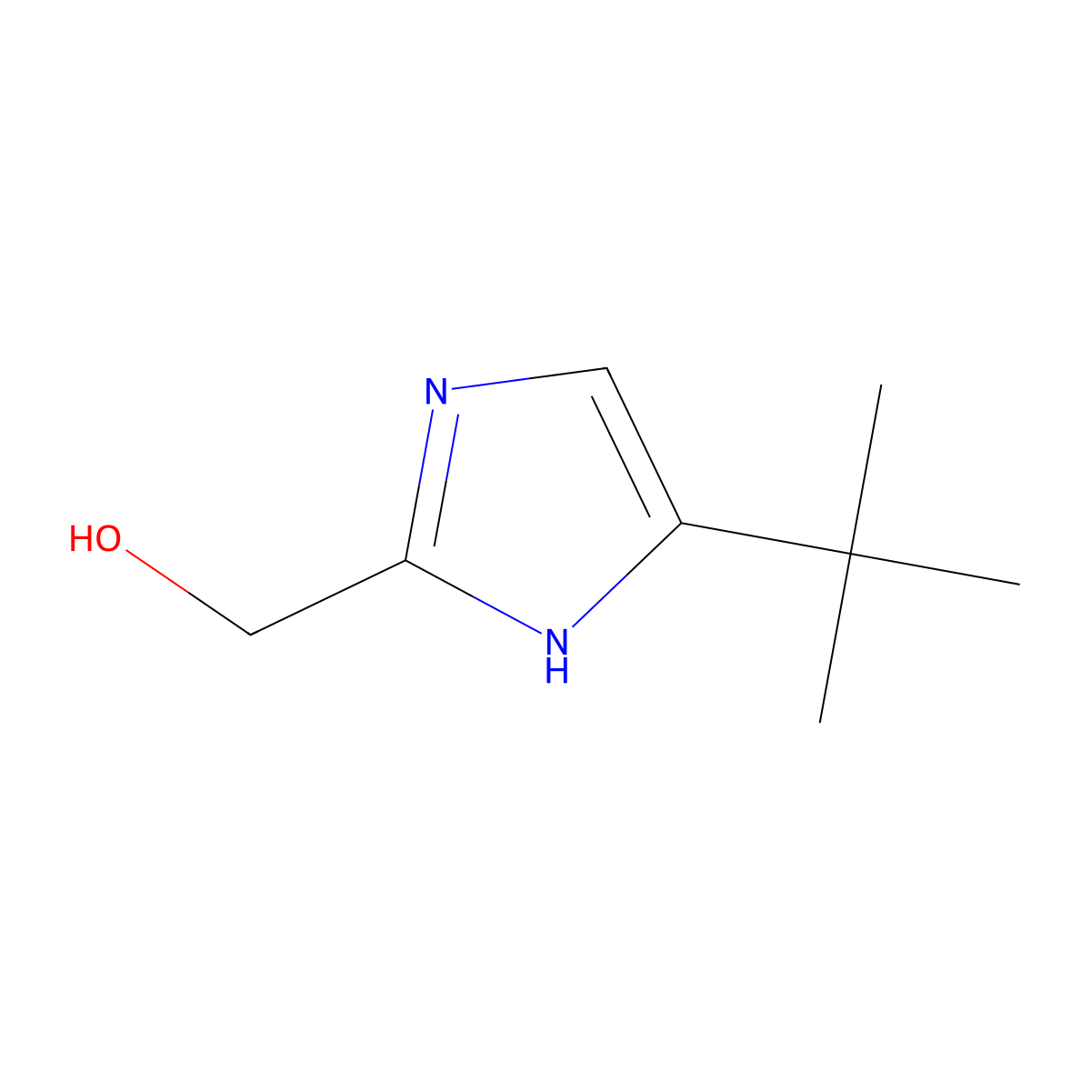 (4-tert-butyl-1H-imidazol-2-yl)methanol molecular structure, CAS 863477-28-5
