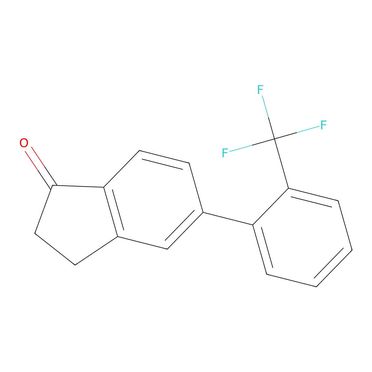 5-(2-(Trifluoromethyl)phenyl)-1-indanone molecular structure, CAS 863479-28-1