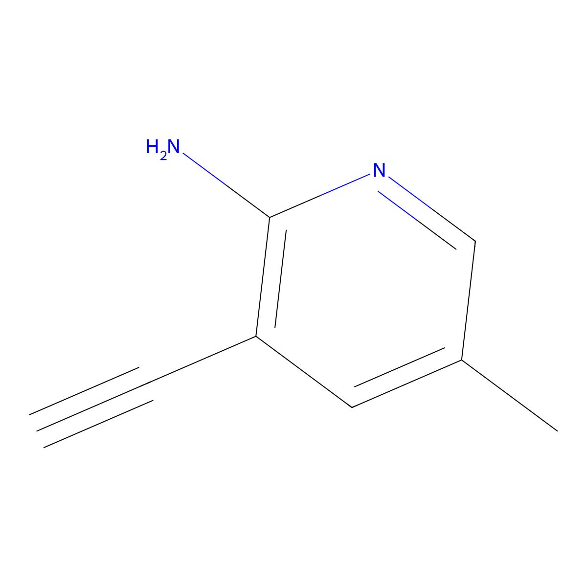 3-Ethynyl-5-methylpyridin-2-amine molecular structure, CAS 863479-77-0