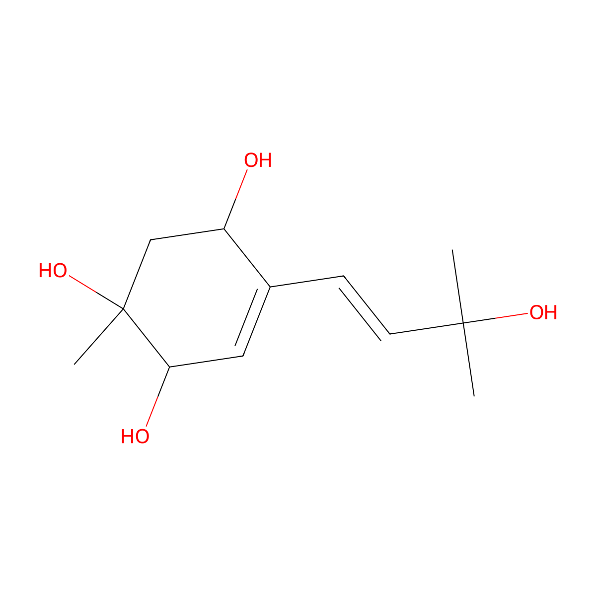 (1S,2R,4S)-5-[(E)-3-Hydroxy-3-methylbut-1-enyl]-2-methylcyclohex-5-ene-1,2,4-triol molecular structure, CAS 863480-61-9
