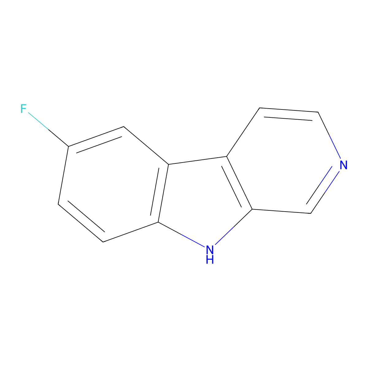 6-fluoro-9H-pyrido[3,4-b]indole molecular structure, CAS 86349-41-9