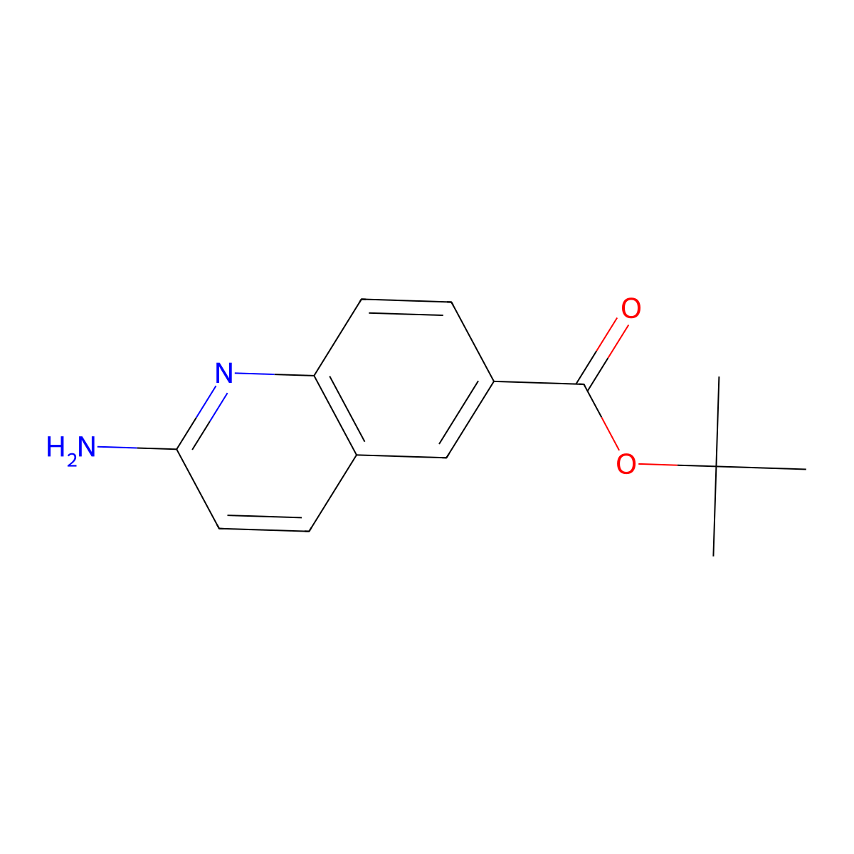2-Aminoquinoline-6-carboxylic acid tert-butyl ester molecular structure, CAS 863492-32-4