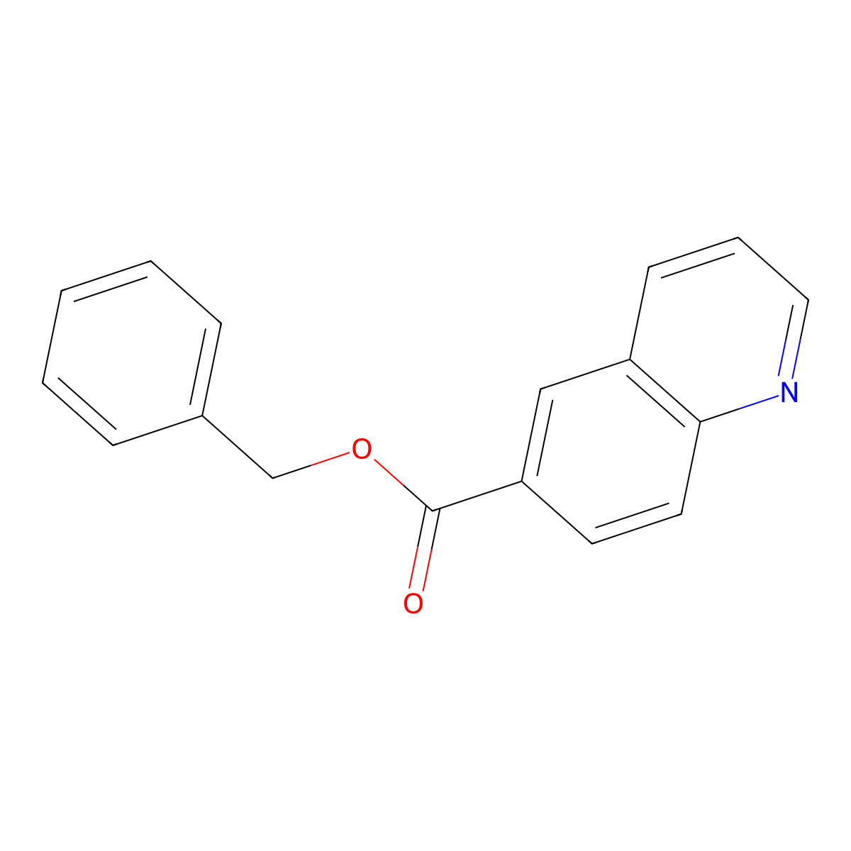 6-Quinolinecarboxylic acid phenylmethyl ester molecular structure, CAS 863492-33-5