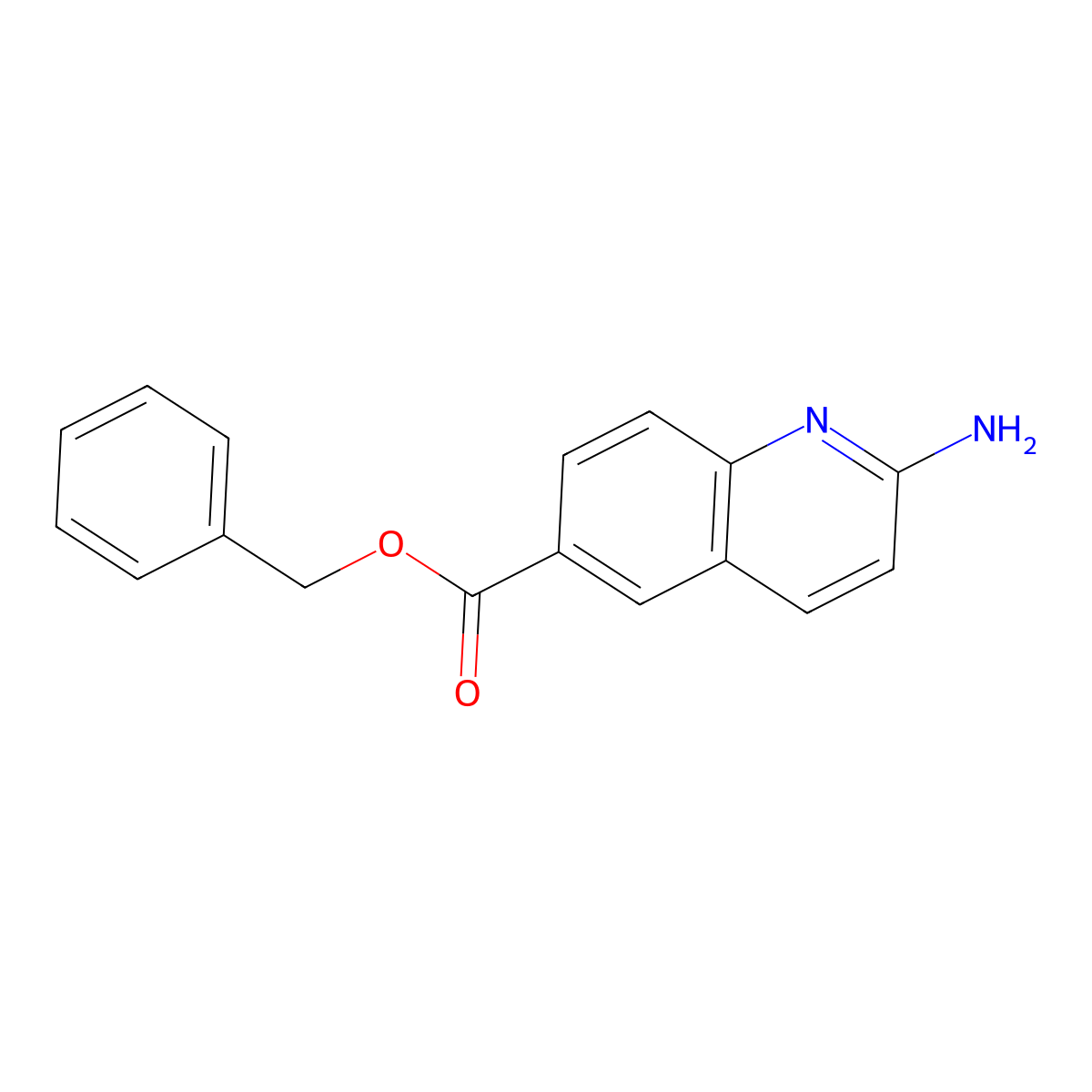 Benzyl 2-aminoquinoline-6-carboxylate molecular structure, CAS 863492-35-7