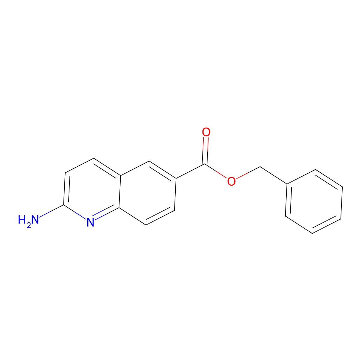 Benzyl 2-aminoquinoline-6-carboxylate molecular structure, CAS 863492-35-7