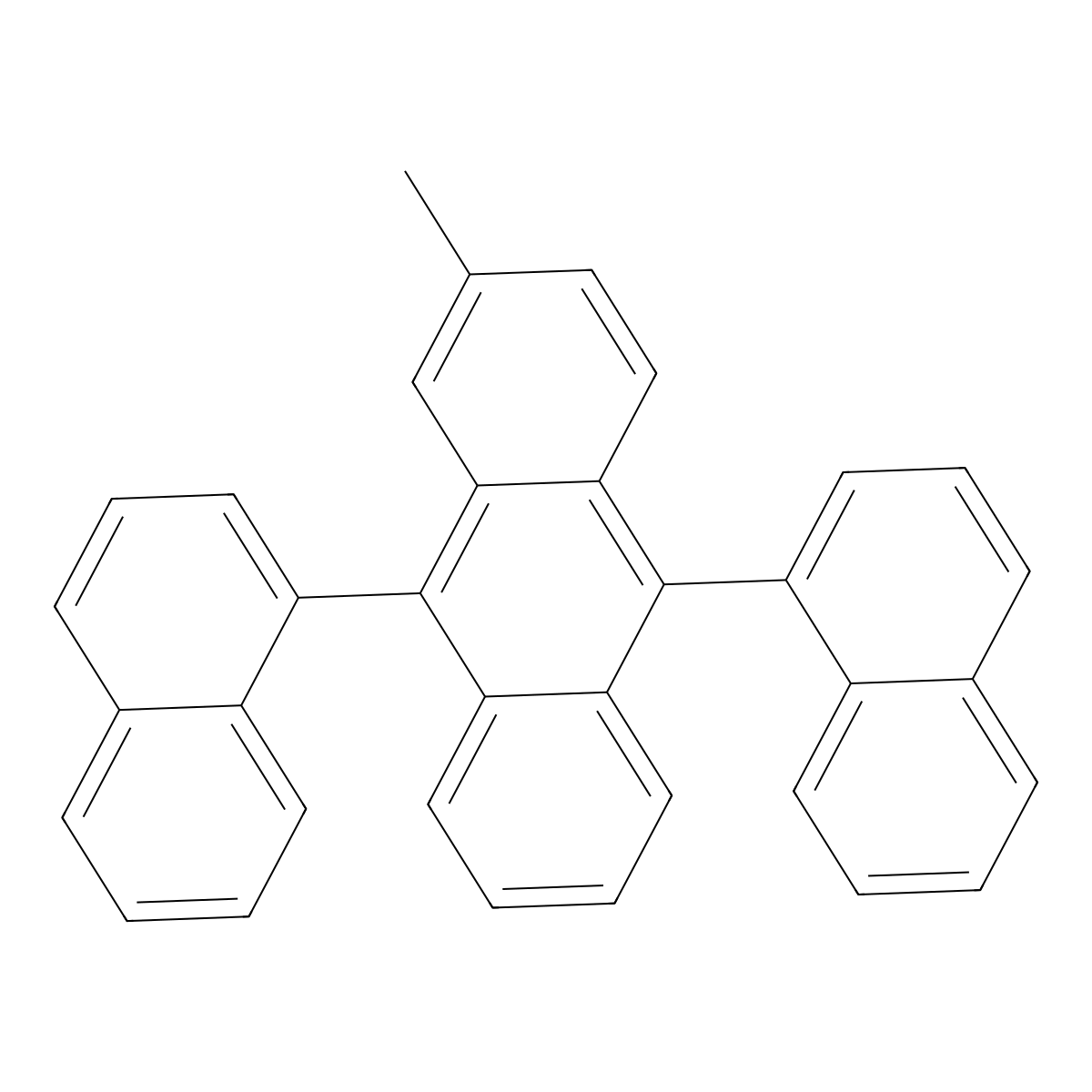 2-Methyl-9,10-bis(naphthalen-1-yl)anthracene molecular structure, CAS 863497-34-1