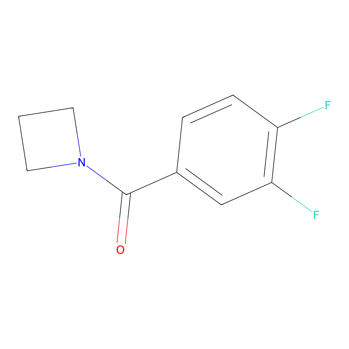 1-(3,4-Difluorobenzoyl)azetidine molecular structure, CAS 863505-11-7