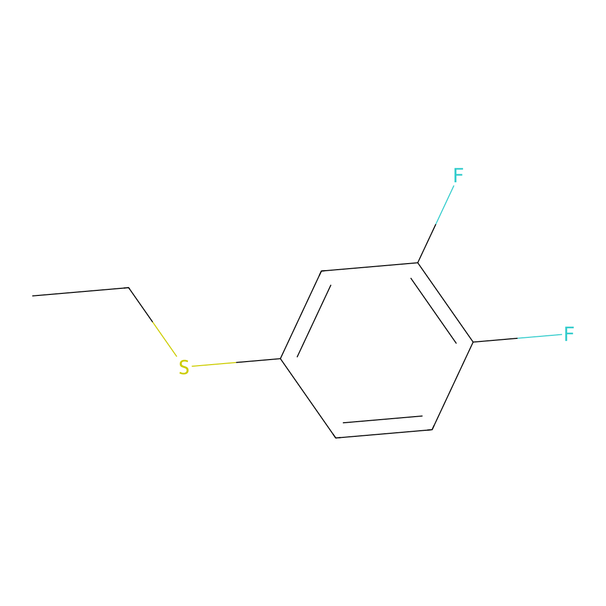 3,4-Difluorophenyl ethyl sulfide molecular structure, CAS 863505-15-1