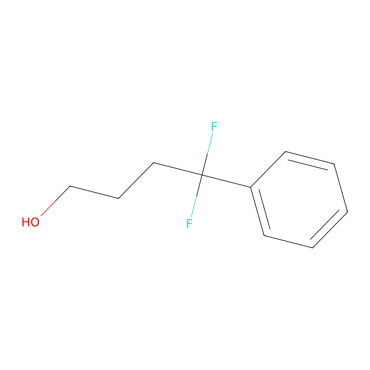 4,4-Difluoro-4-phenylbutan-1-ol molecular structure, CAS 863506-11-0
