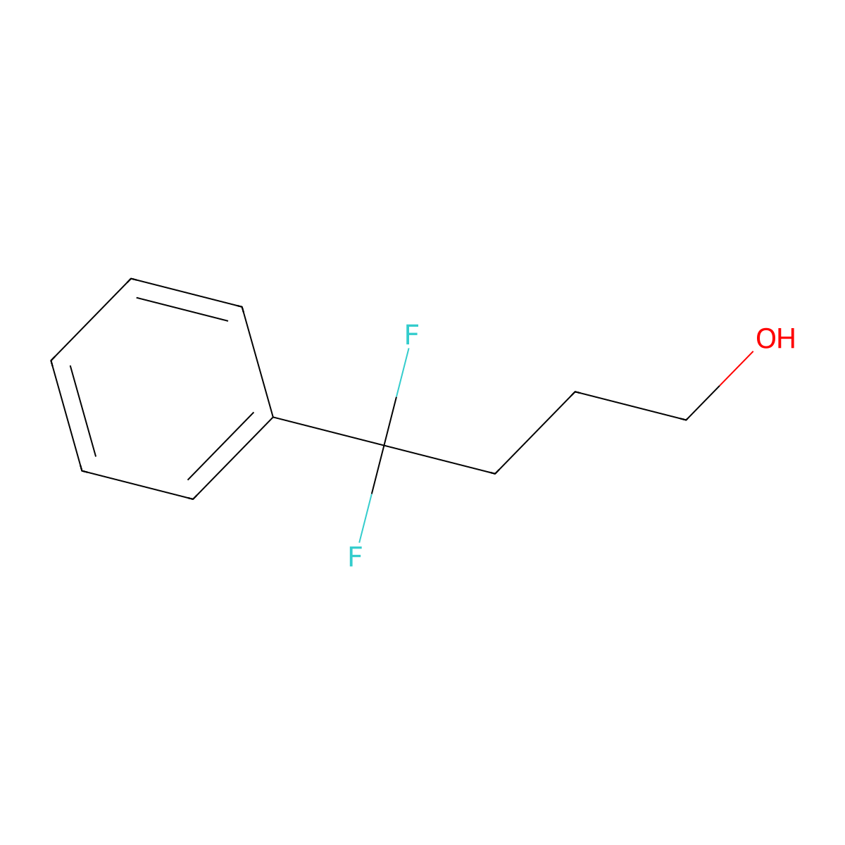 4,4-Difluoro-4-phenylbutan-1-ol molecular structure, CAS 863506-11-0