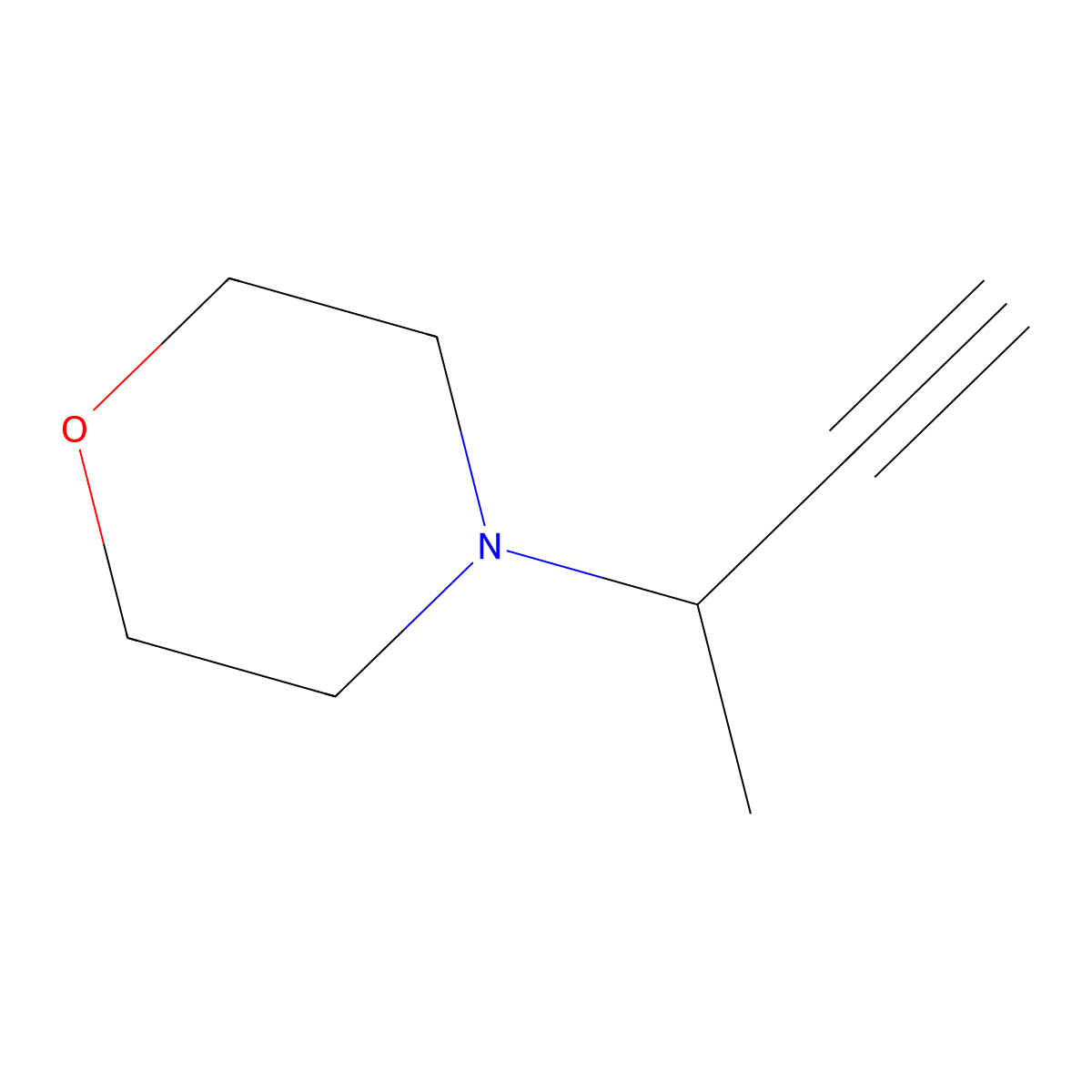4-(But-3-yn-2-yl)morpholine molecular structure, CAS 86351-26-0