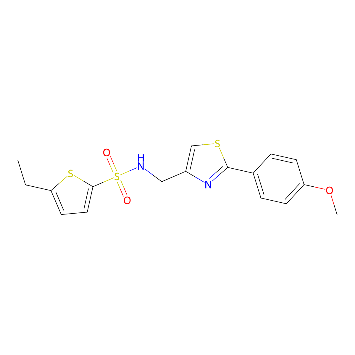5-ethyl-N-{[2-(4-methoxyphenyl)-1,3-thiazol-4-yl]methyl}thiophene-2-sulfonamide molecular structure, CAS 863511-39-1
