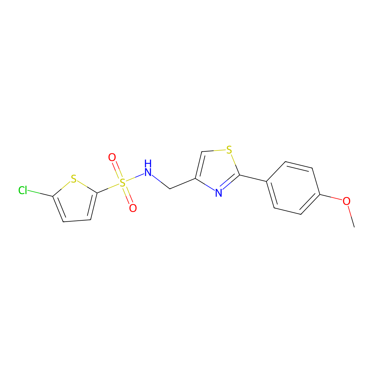 5-chloro-N-((2-(4-methoxyphenyl)thiazol-4-yl)methyl)thiophene-2-sulfonamide molecular structure, CAS 863511-40-4